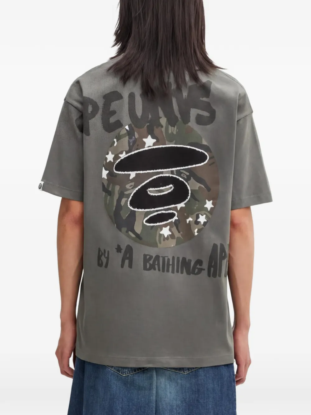 AAPE BY *A BATHING APE T-shirt met grafische print Groen