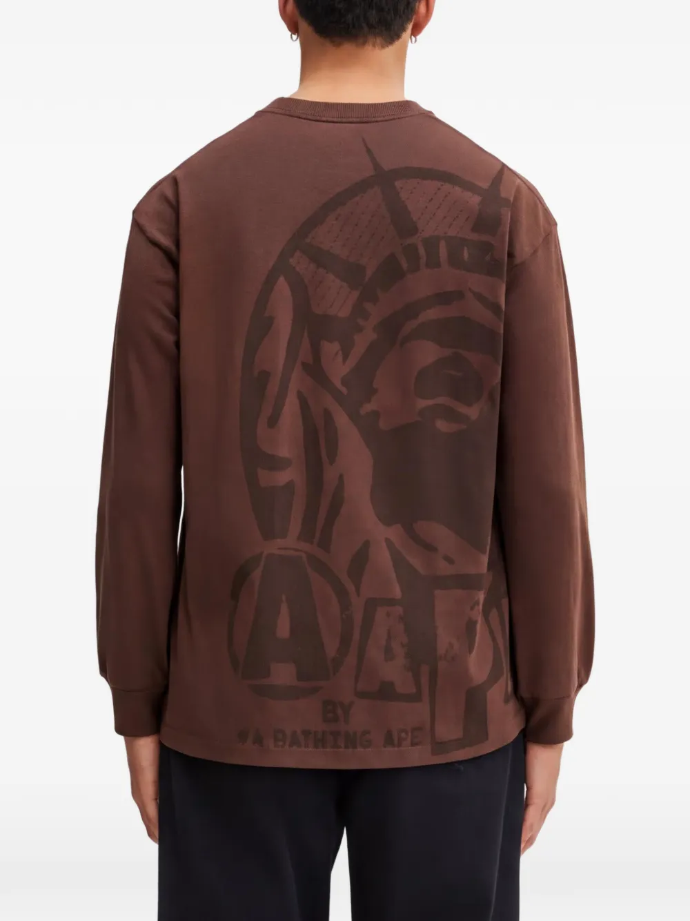 AAPE BY *A BATHING APE T-shirt met print Bruin