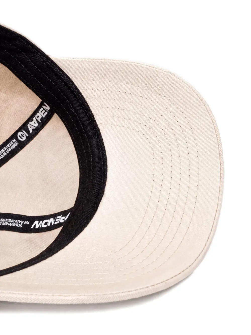 AAPE BY *A BATHING APE Honkbalpet met logodetail Beige