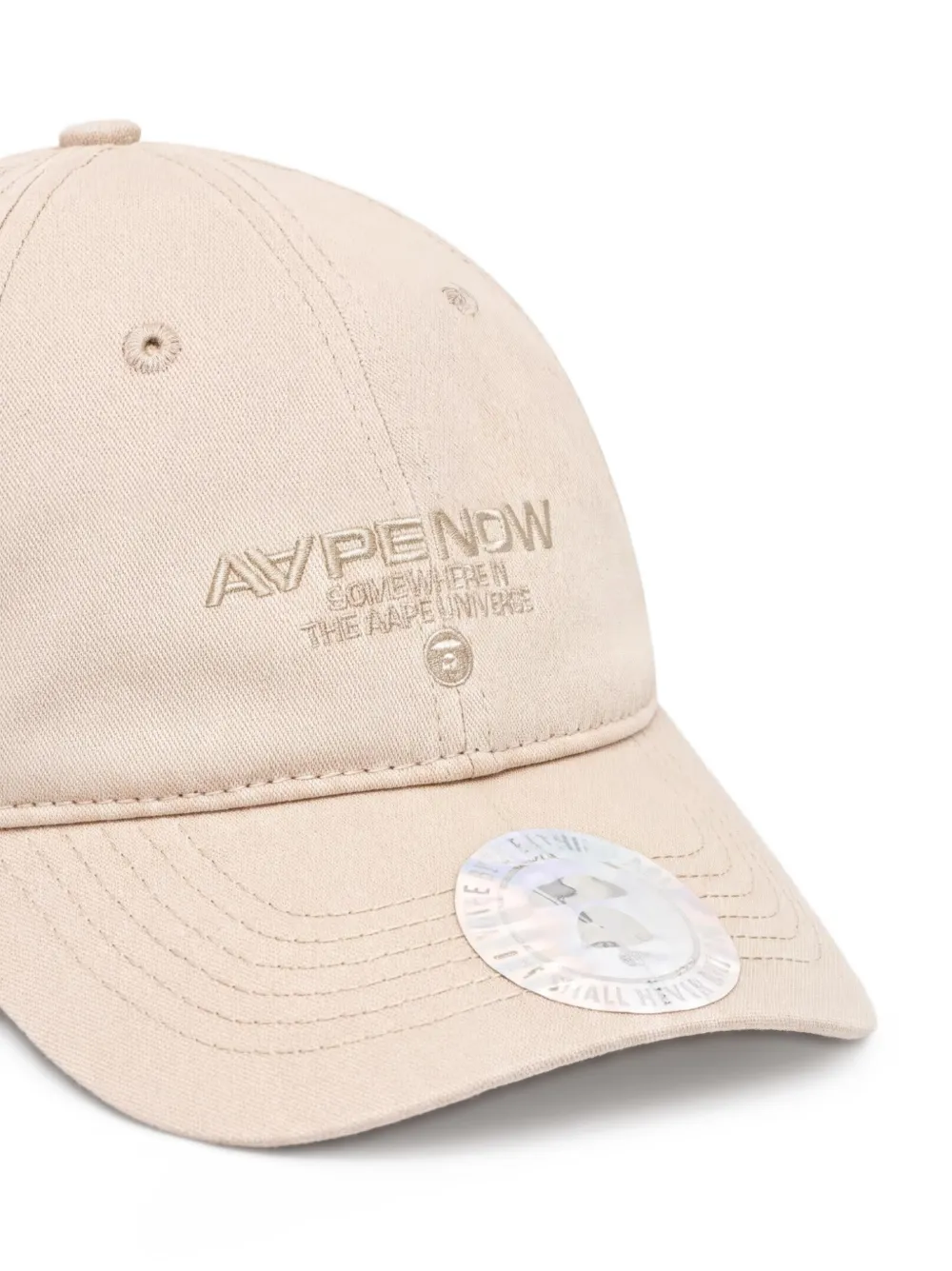 AAPE BY *A BATHING APE Honkbalpet met logodetail Beige