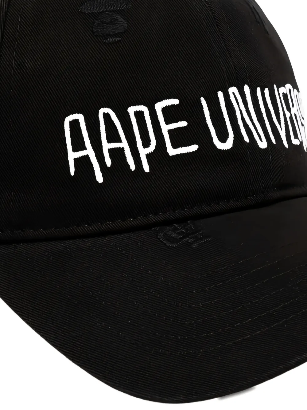 Aape By A Bathing Ape Embroidered Baseball Cap In Black