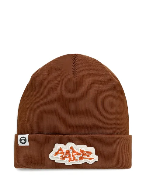 AAPE BY *A BATHING APE® logo-patch beanie
