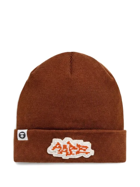 AAPE BY *A BATHING APE® logo-patch beanie