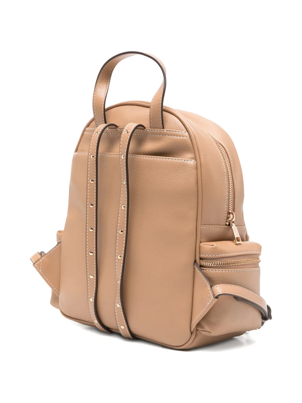  Liu Jo Zip Leather Backpack - Neutrals 