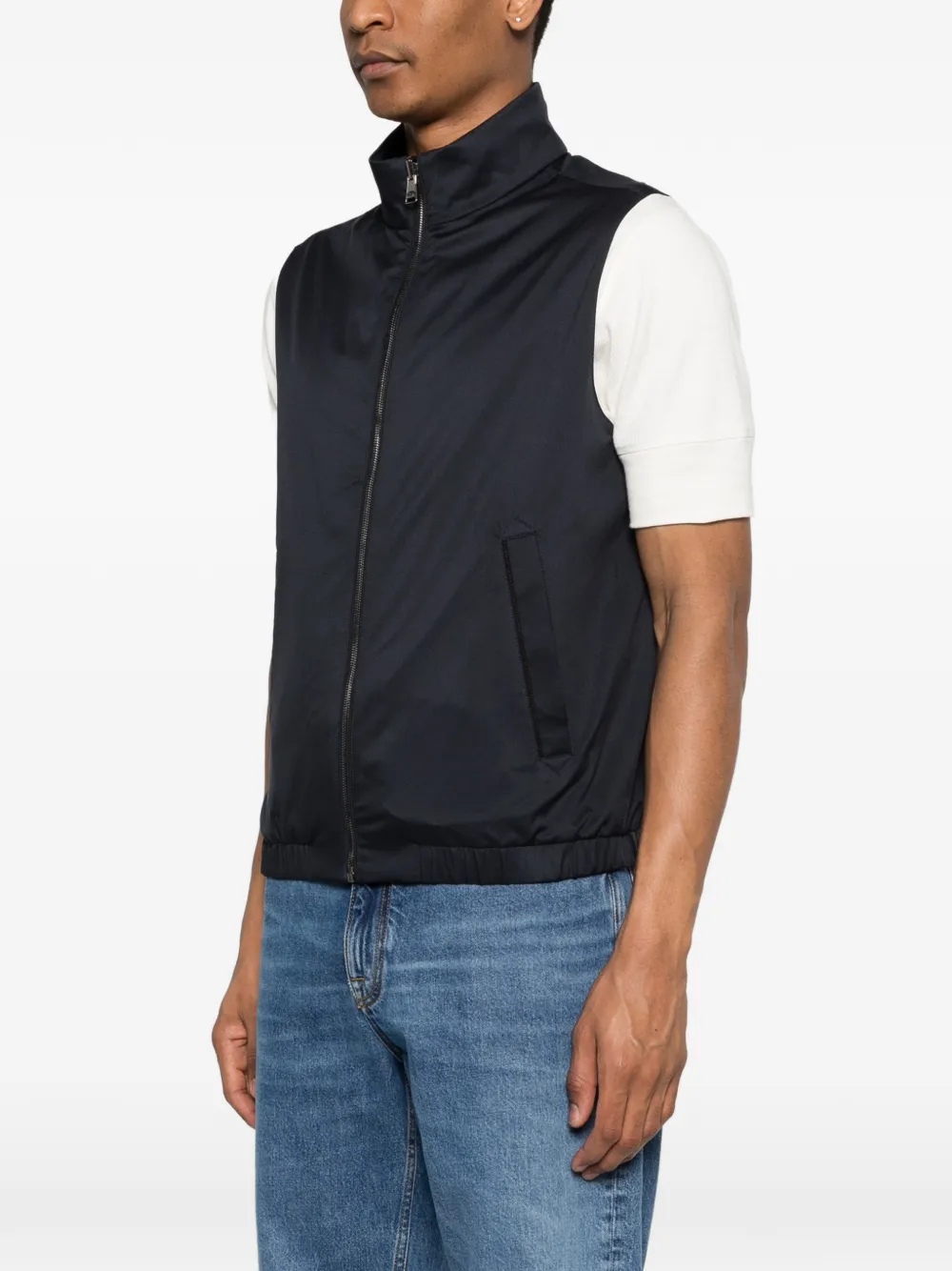 Canali Bodywarmer met rits Blauw