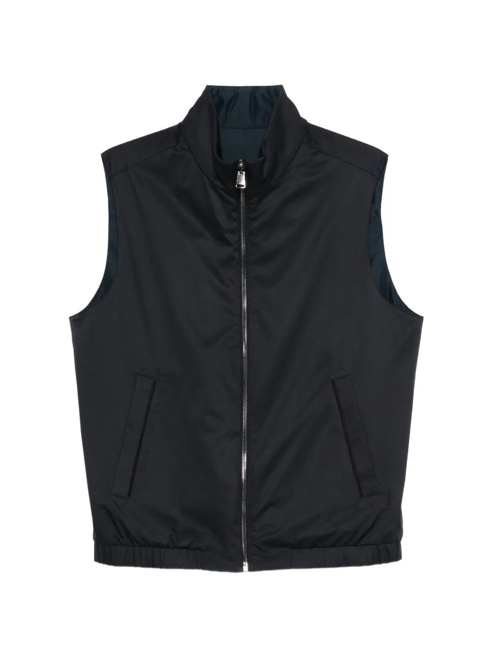Canali zip sleeveless gilet - Blu