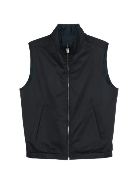 Canali zip sleeveless gilet