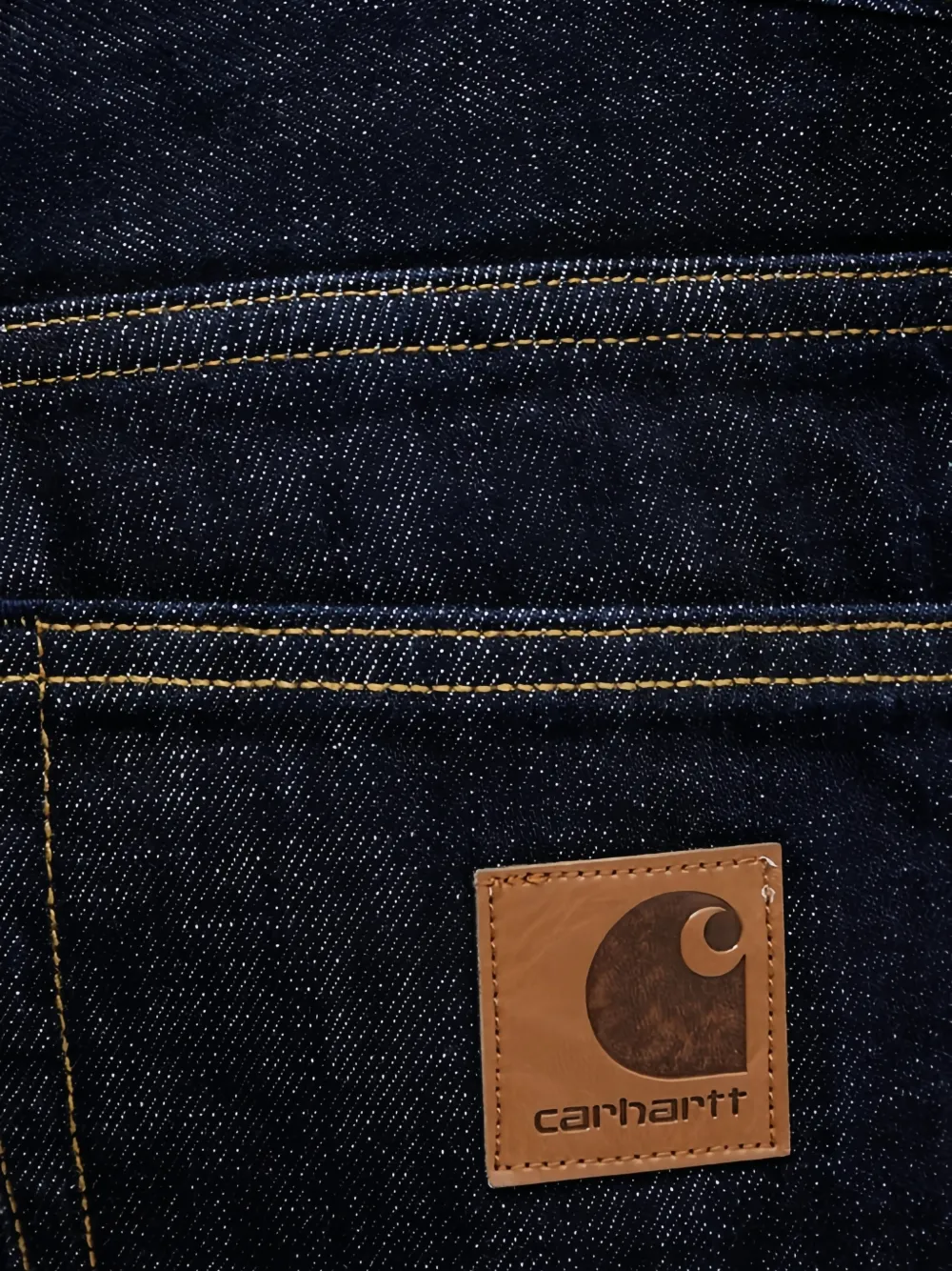 Carhartt WIP Aaron denim jeans met logo-patch Blauw