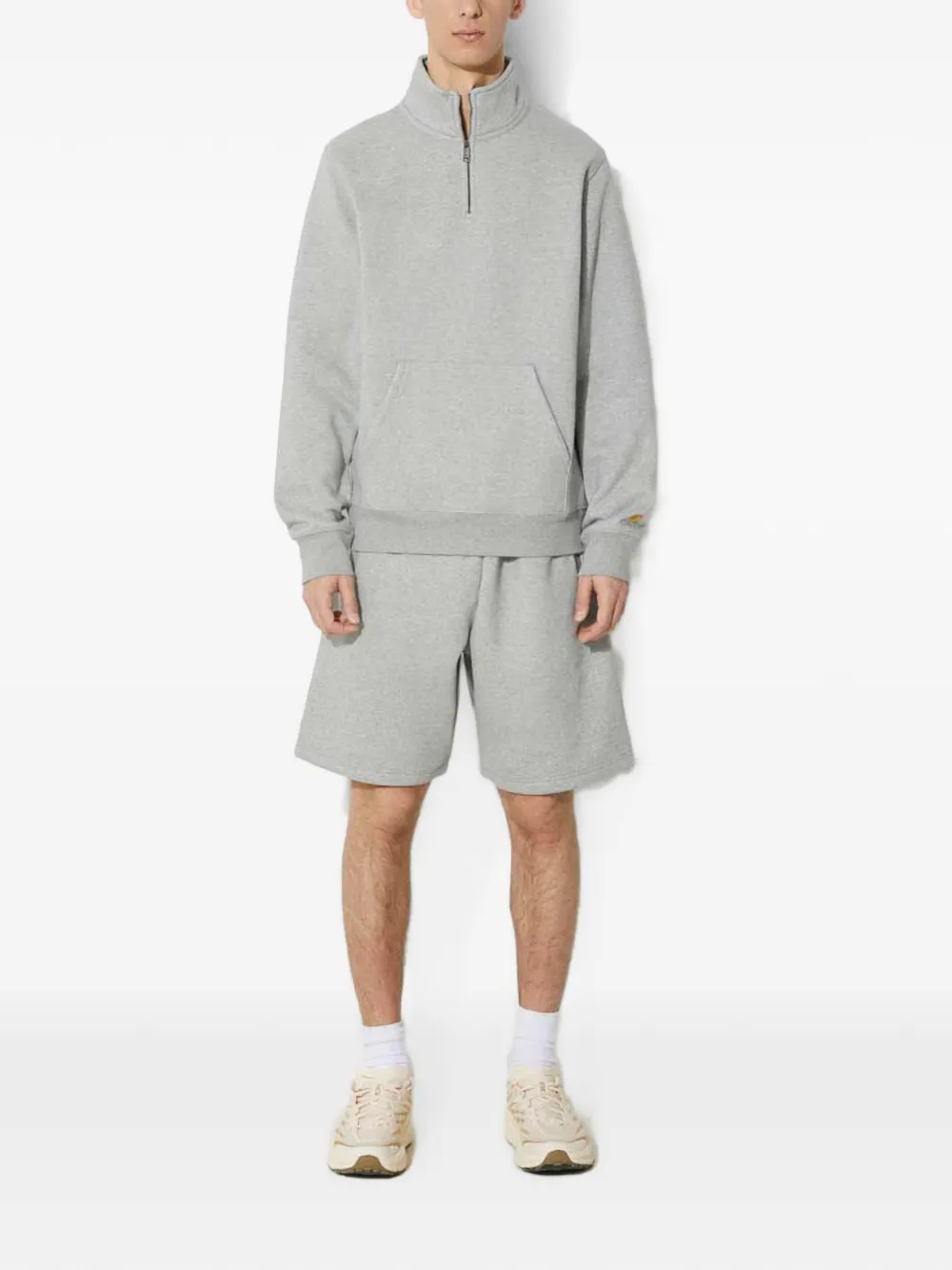 Carhartt WIP Sweater met opstaande hals en rits Grijs