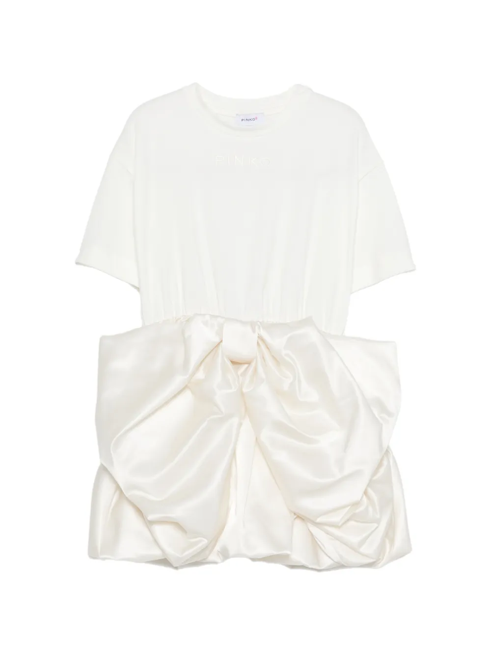 Pinko Kids bow T-shirt dress - White