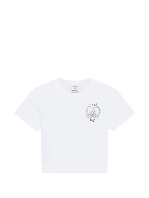 Casablanca white Casa Way baby short sleeve T-shirt