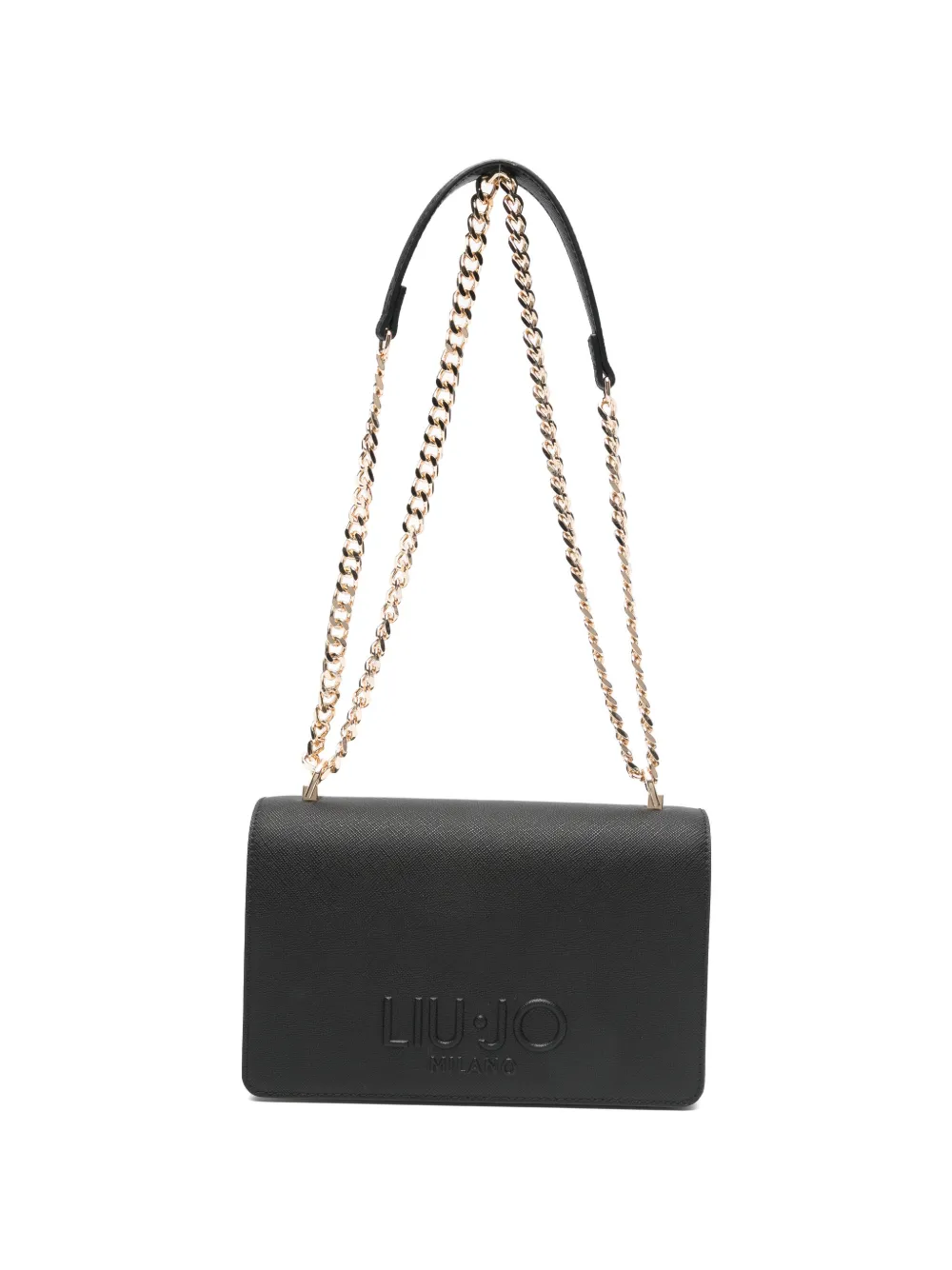 LIU JO medium embossed-logo cross body bag - Nero