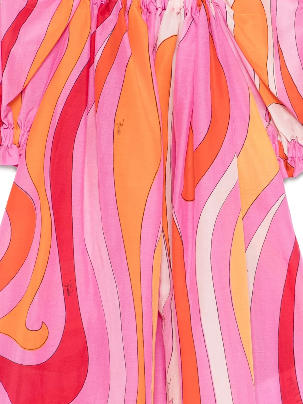  Pucci Junior Printed Puff-sleeve Dress - Pink 