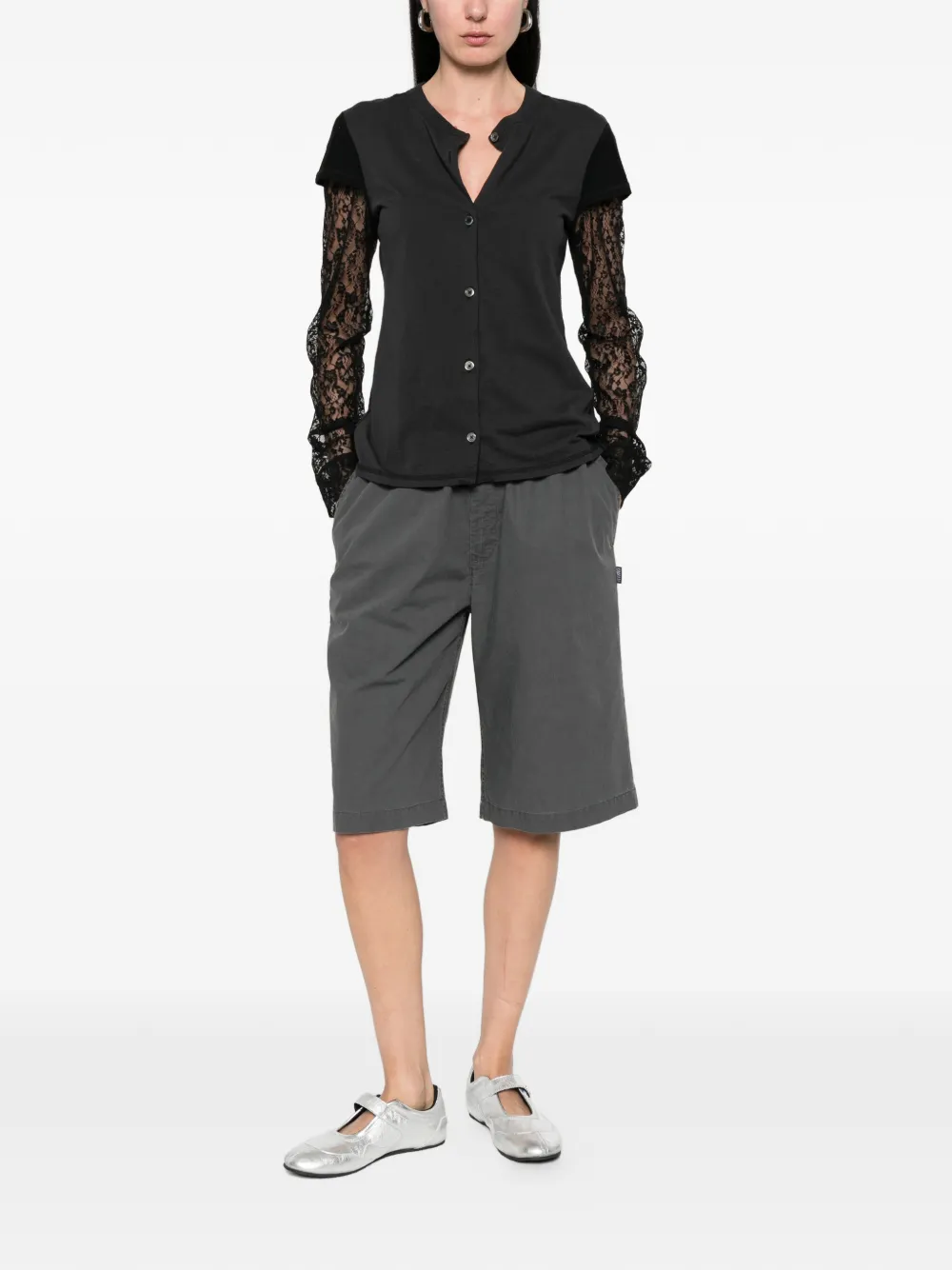 MM6 Maison Margiela Elastische shorts Grijs