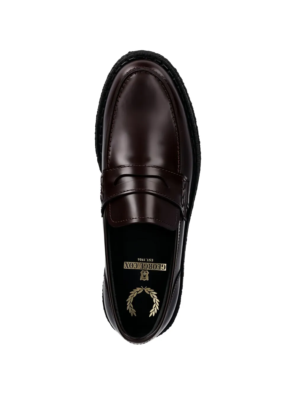 Fred Perry panelled penny loafers Bruin