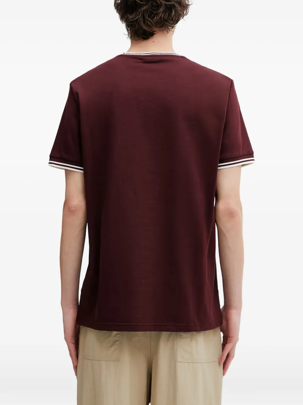 Fred Perry T-shirt met geborduurd logo Rood