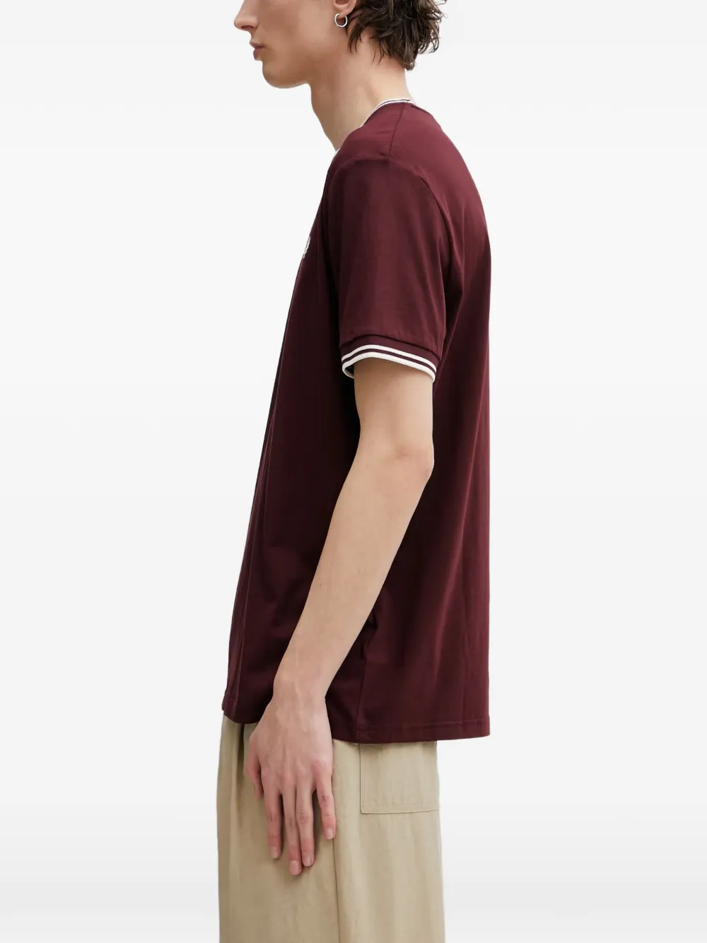Fred Perry T-shirt met geborduurd logo Rood