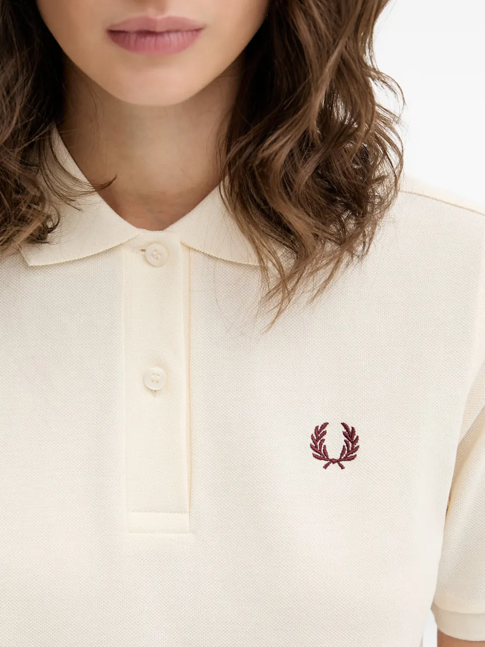 Fred Perry Poloshirt met geborduurd logo Wit