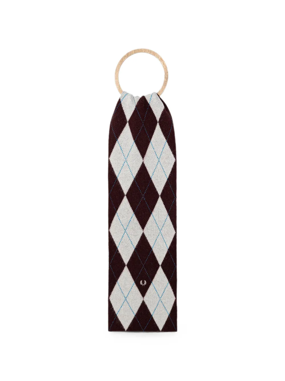 Fred Perry patterned scarf | Brown | Image 1