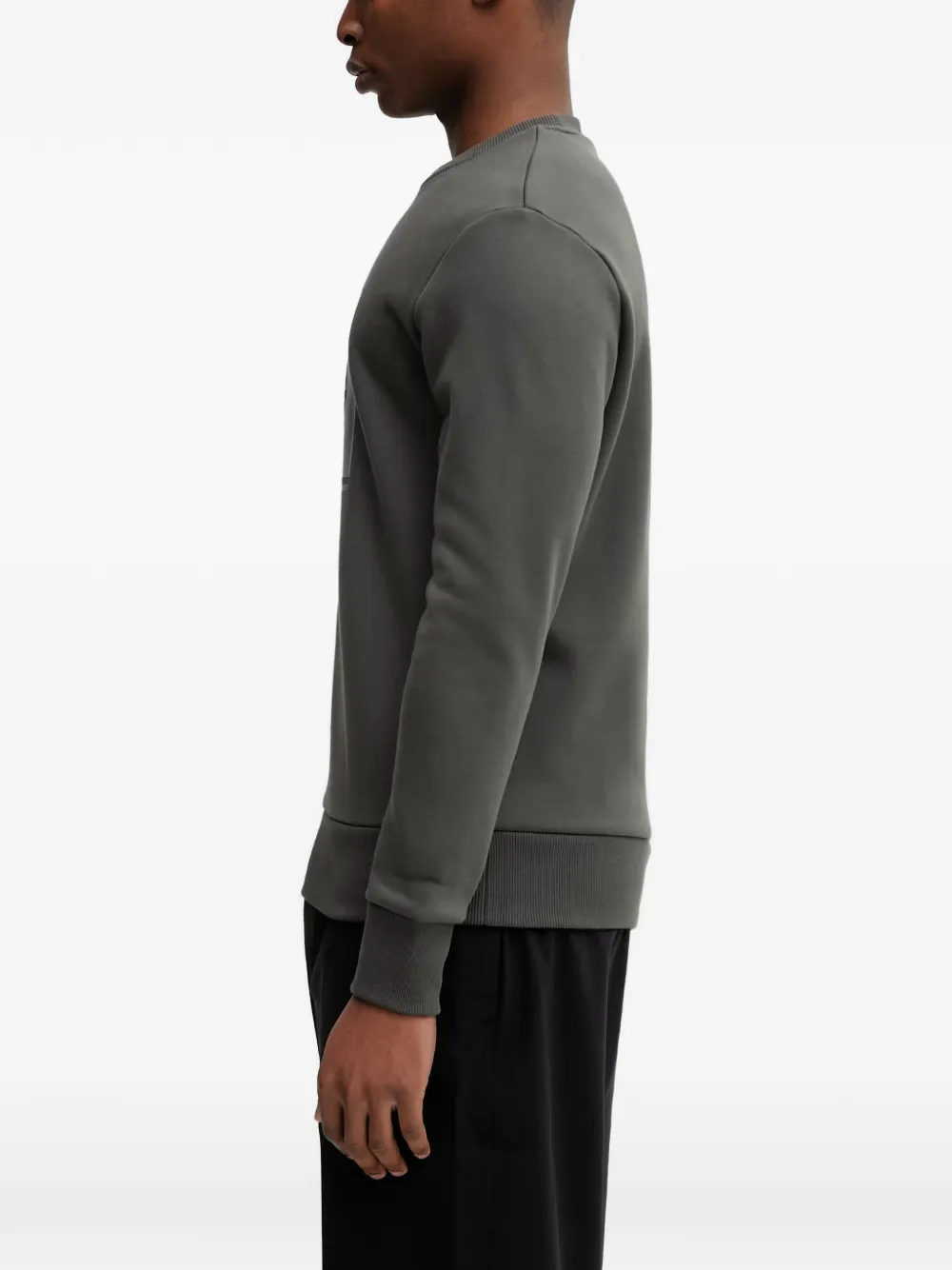  Fred Perry Square-appliqué Sweatshirt - Verde 