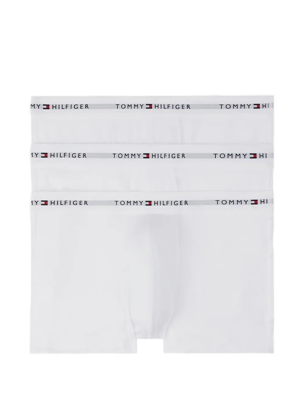 Tommy Hilfiger Set 3 boxer con banda logata - Bianco