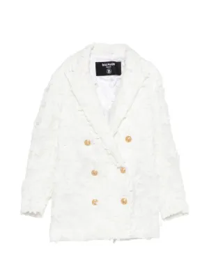 Balmain Kids ゴールドボタン ダブルジャケット | ホワイト | FARFETCH JP