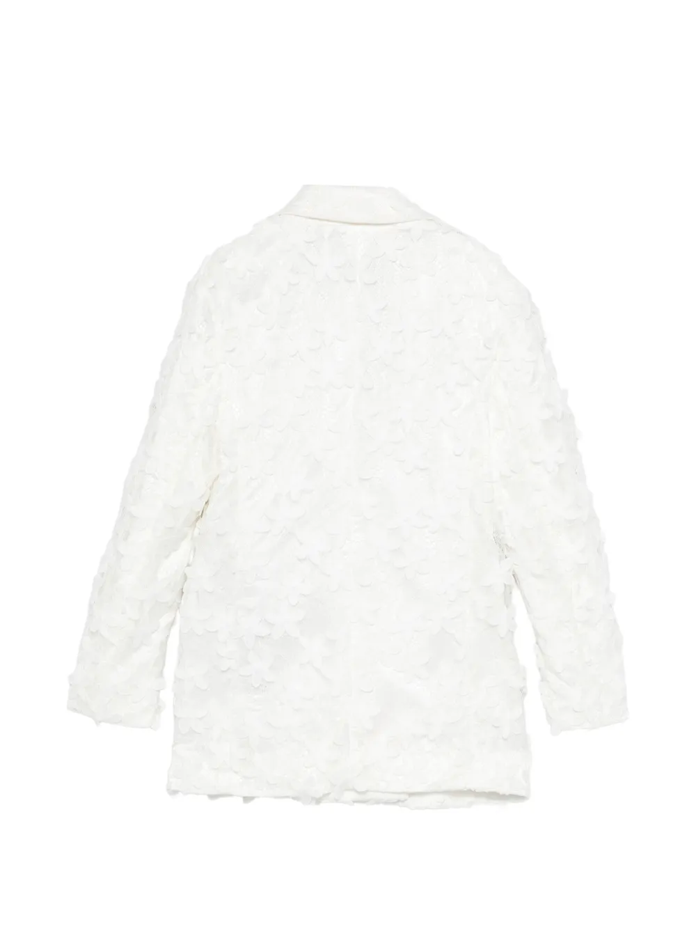  Balmain Kids Floral Double-breasted Blazer - White 