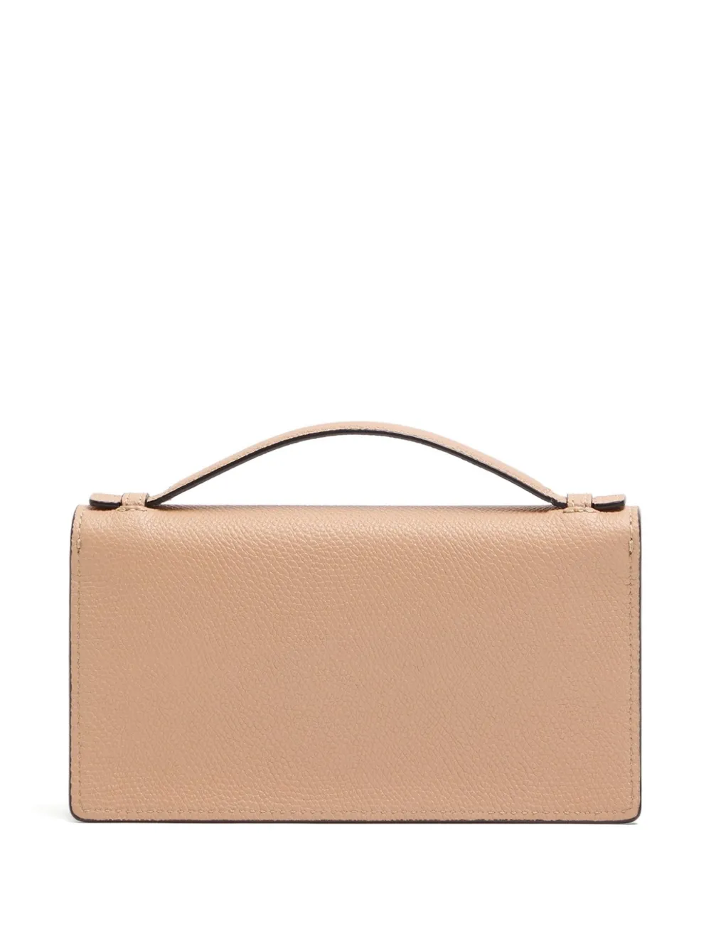 Valentino Garavani VLogo Signature portemonnee van bewerkt kalfsleer met ketting Beige