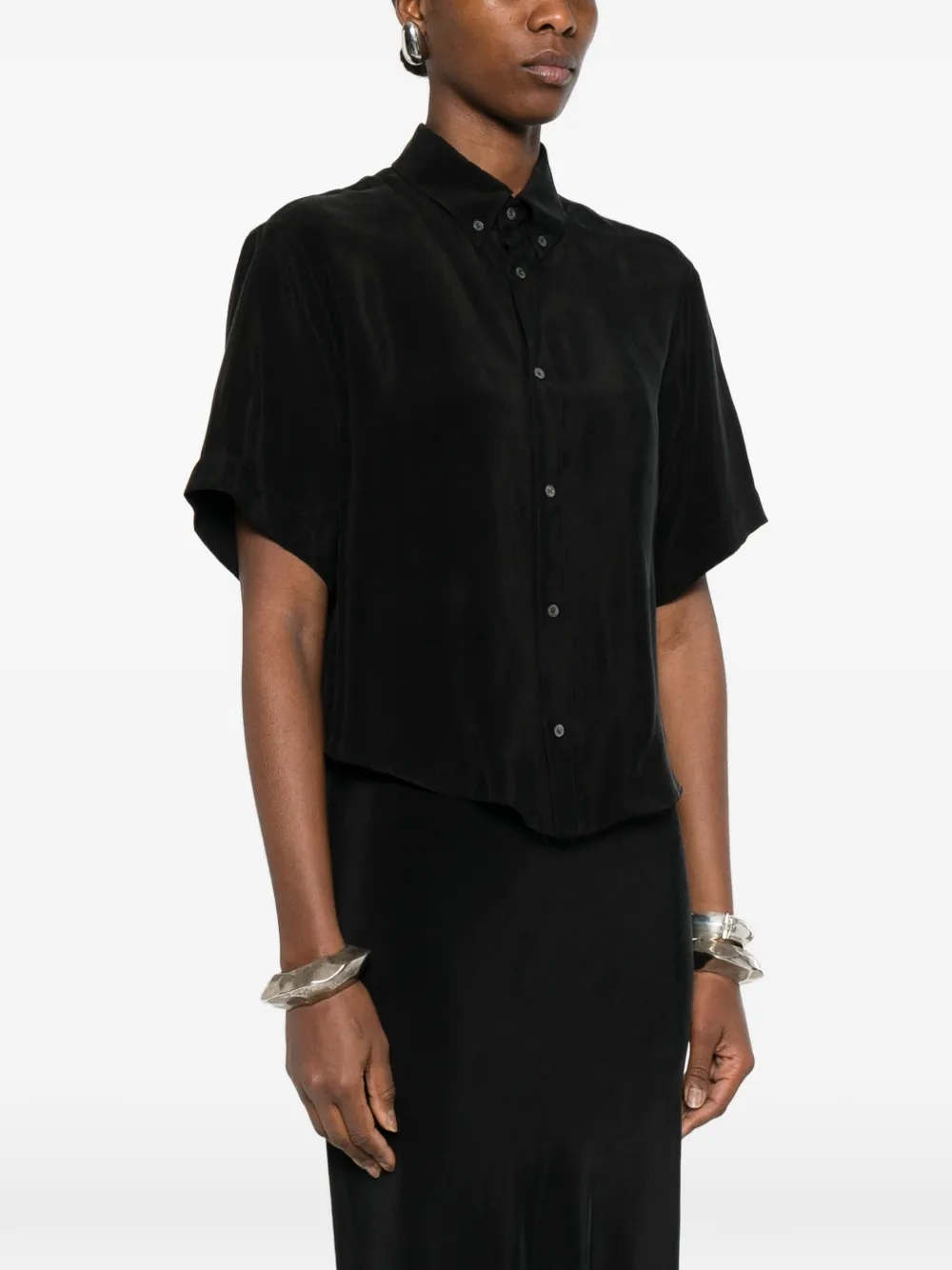  Maison Margiela Frayed Shirt - Black 