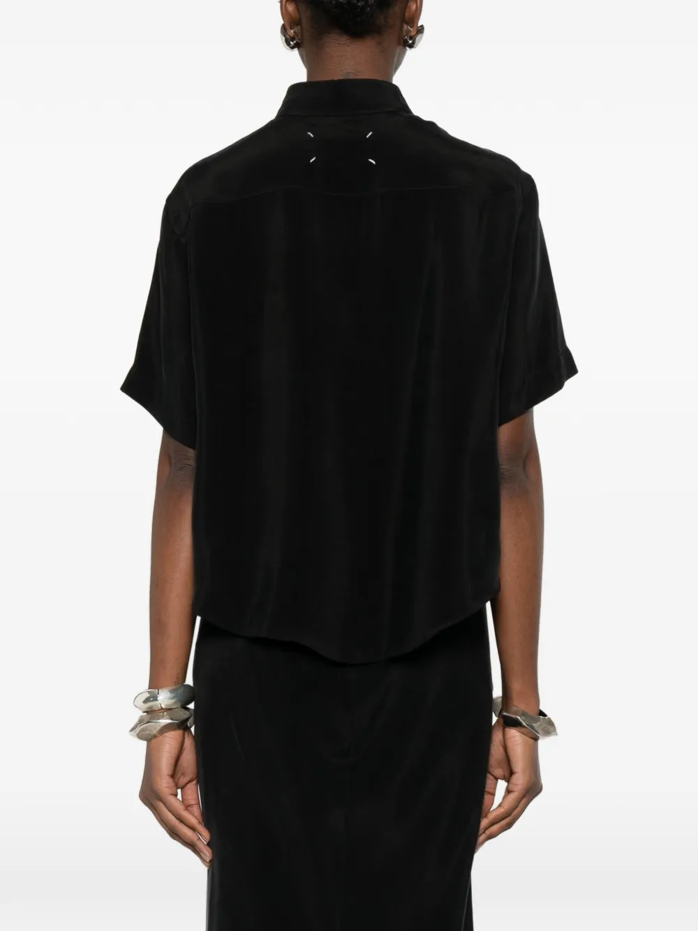 Maison Margiela Blouse met franje Zwart