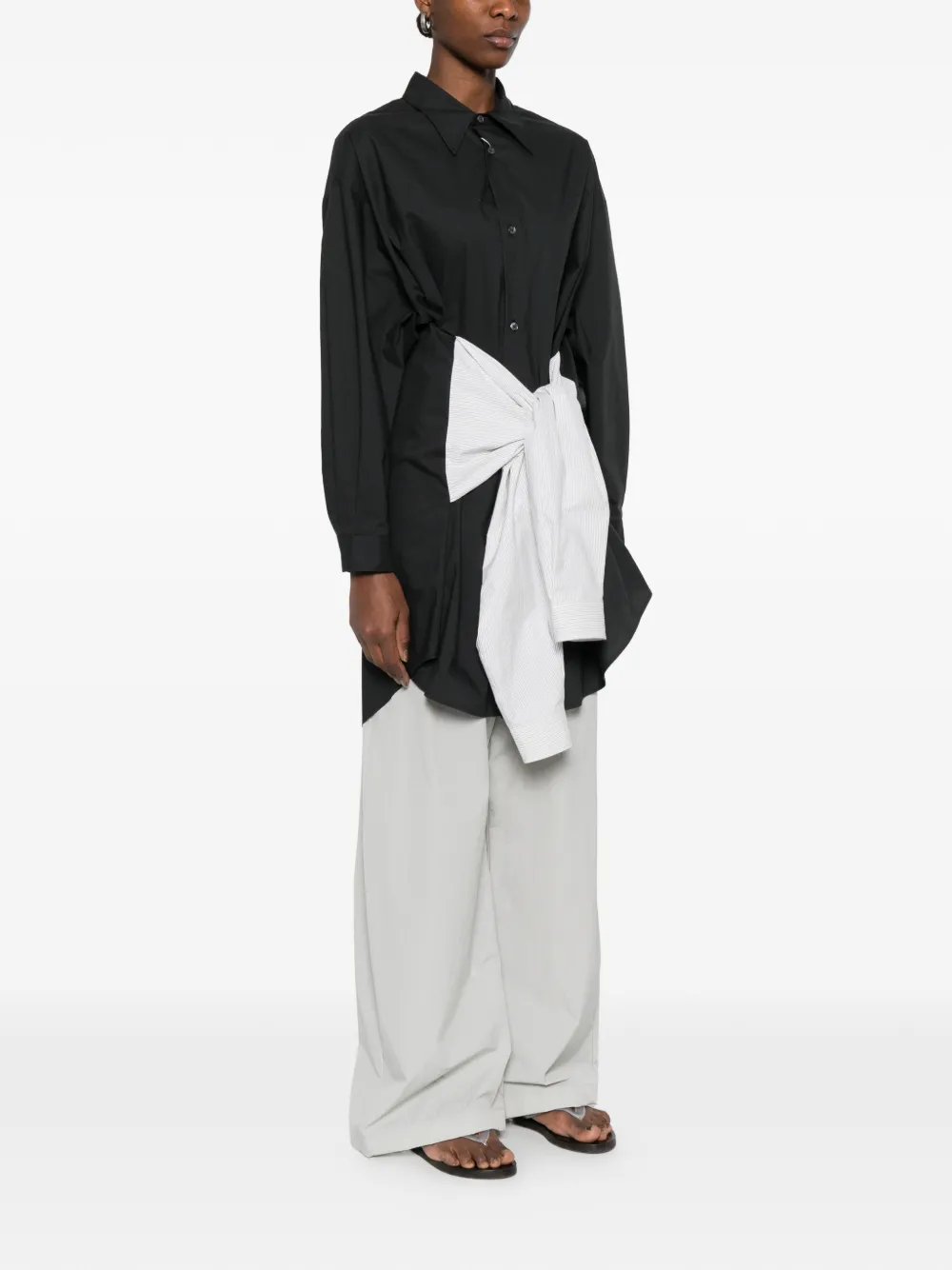 MM6 Maison Margiela Gestreept blouse Zwart