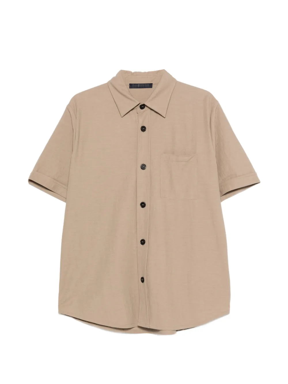 Harris Wharf London Summer button short-sleeve shirt - Toni neutri