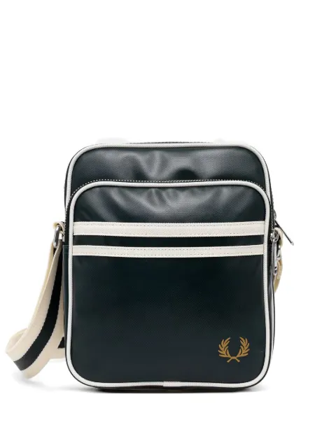 Fred Perry piped logo-print crossbody bag