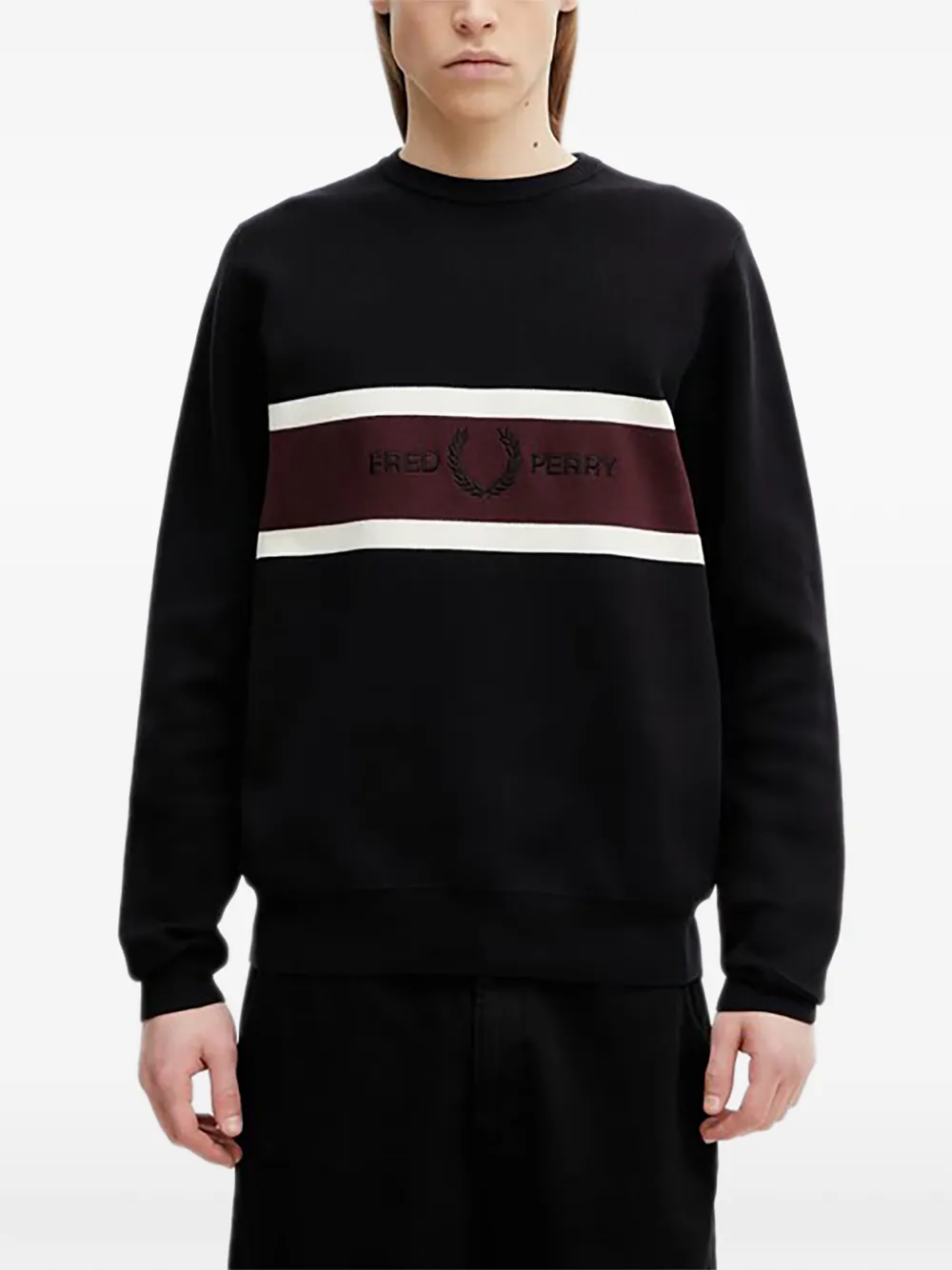Fred Perry embroidered sweatshirt - Nero