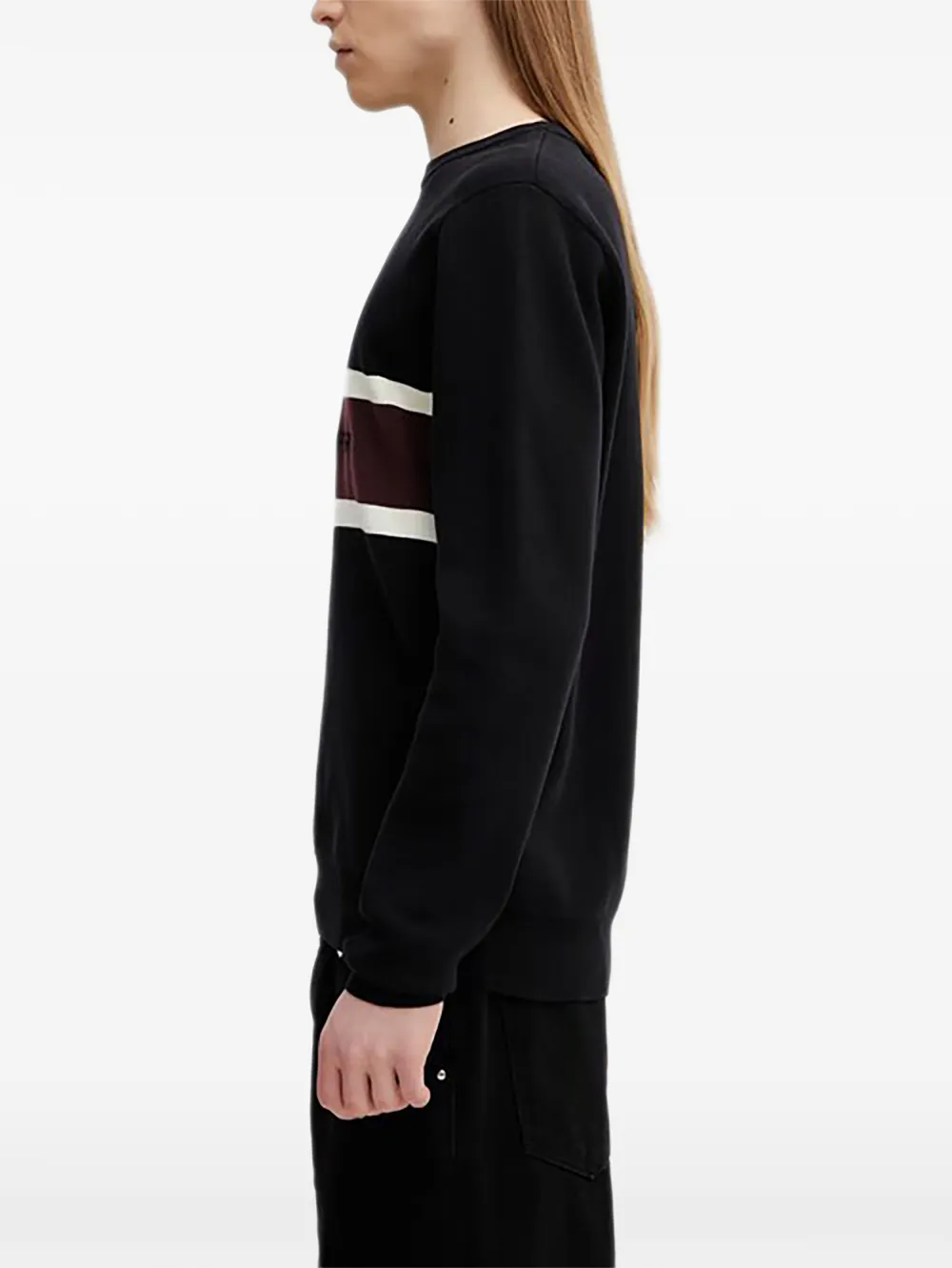  Fred Perry Sudadera Bordada - Negro 