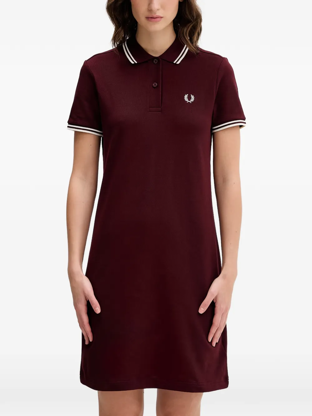 Fred Perry twin-tipped mini polo dress - Rot
