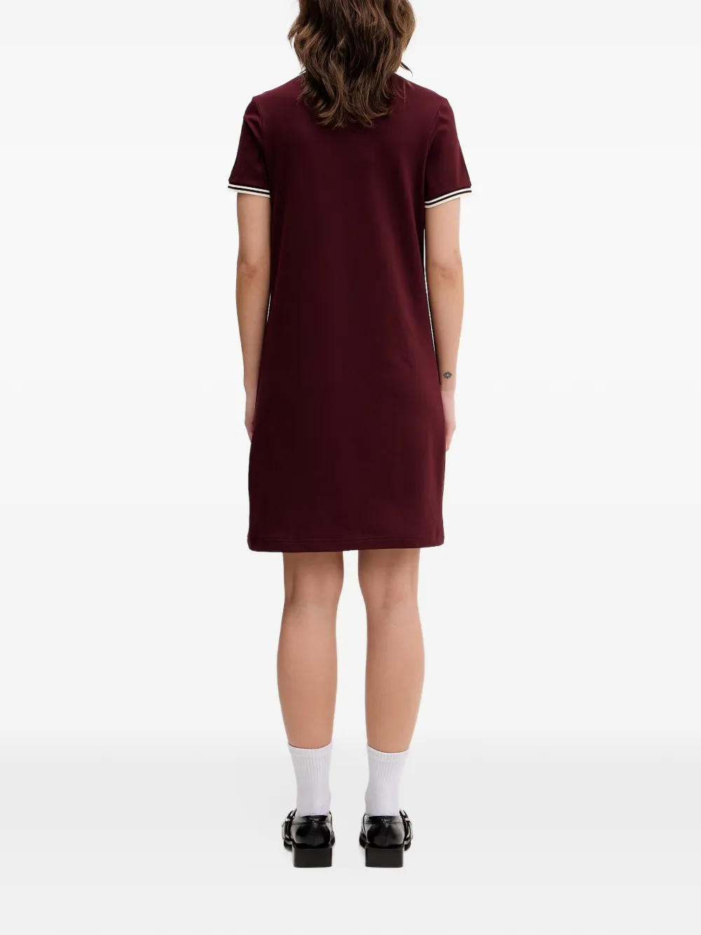 Fred Perry Mini-polojurk met dubbel gestreepte afwerking Rood