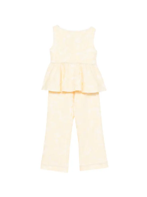 La Stupenderia peplum floral trousers set