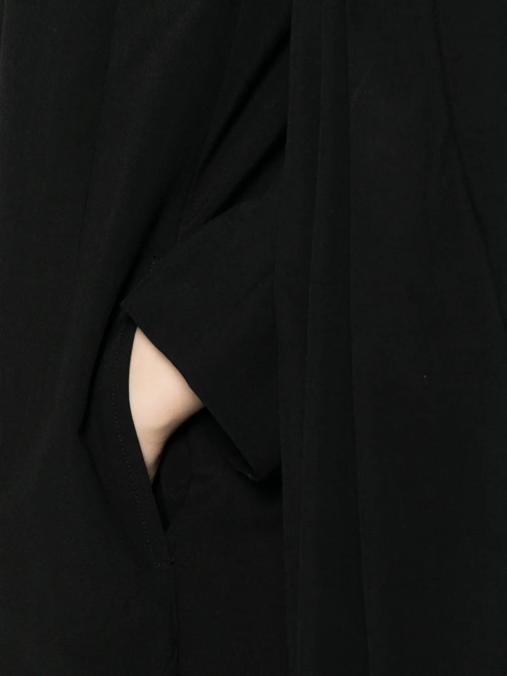 Comme Des Garçons Wollen midi-jurk Zwart