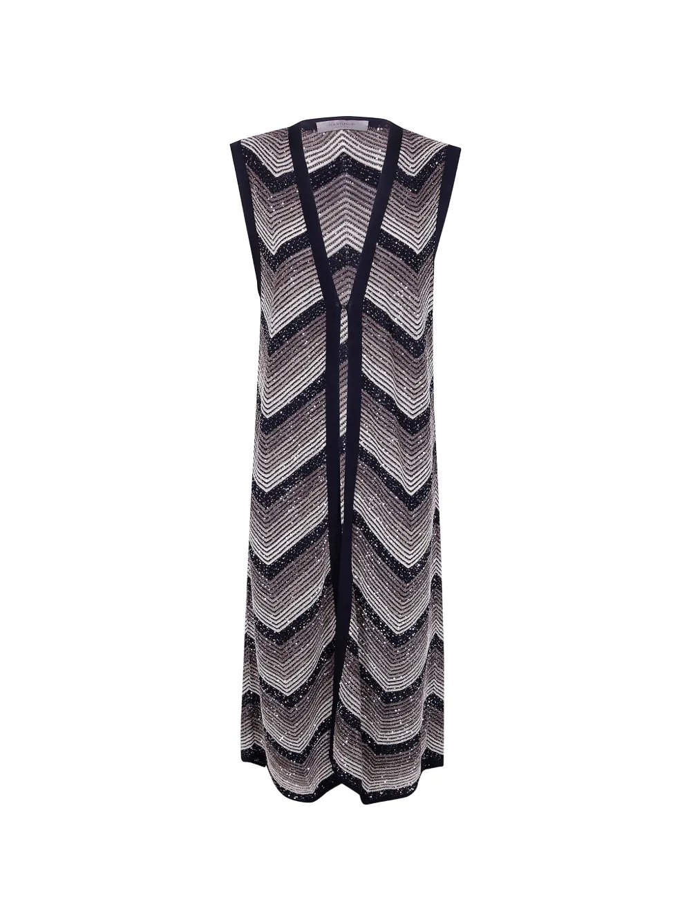 D.Exterior chevron sequin knitwear - Nero