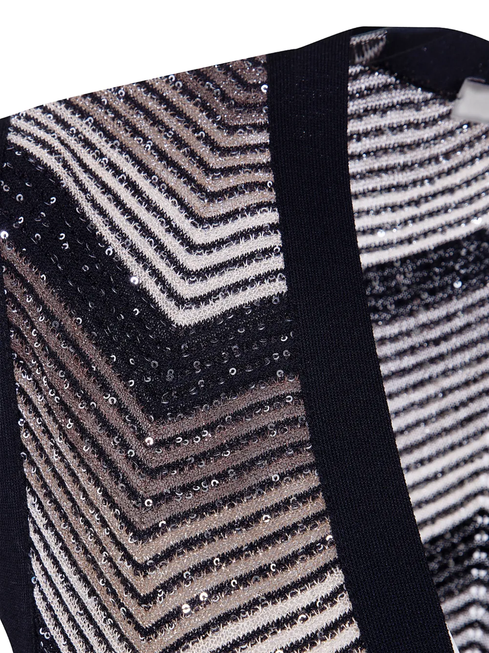  D.exterior Chevron Sequin Knitwear - Black 