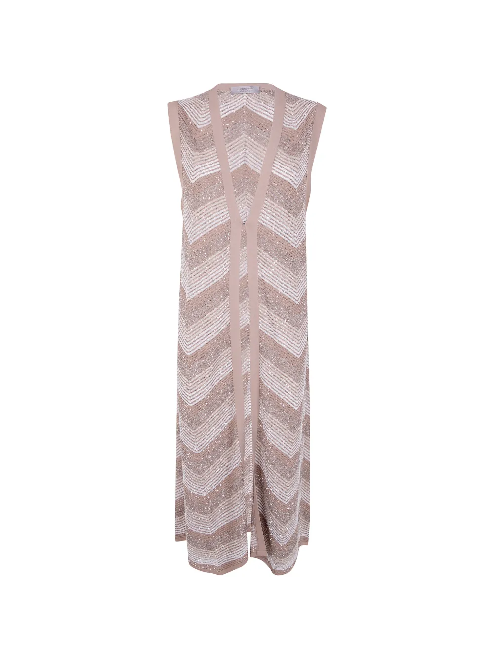D.Exterior chevron sequin knitwear - Neutrals