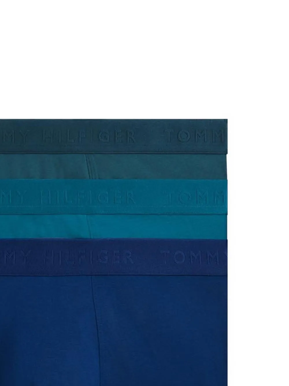  Tommy Hilfiger Set 3 Boxer Con Banda Logata - Blu 