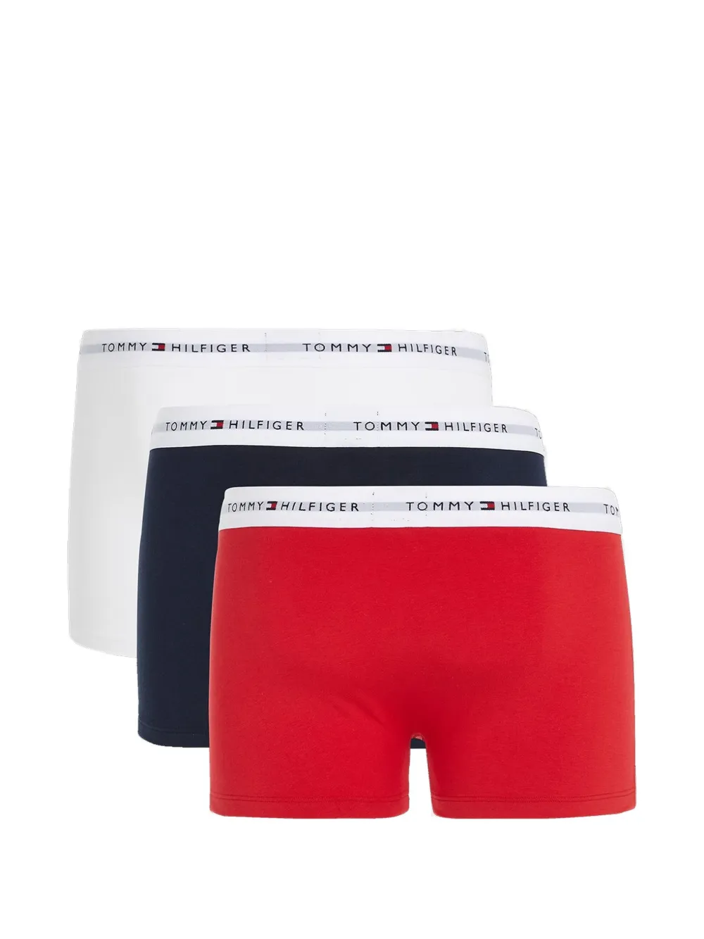 Tommy Hilfiger Drie boxershorts met logoband Rood
