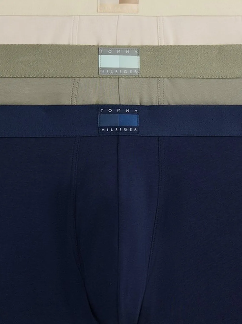  Tommy Hilfiger Logo-patch Boxers (pack Of Three) - Blue 