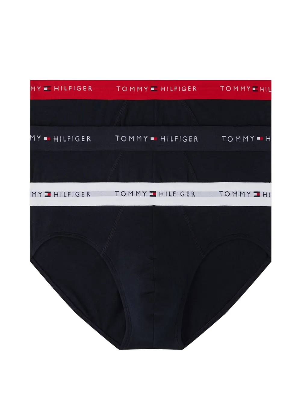 Tommy Hilfiger logo-waistband briefs (pack of three) - Nero