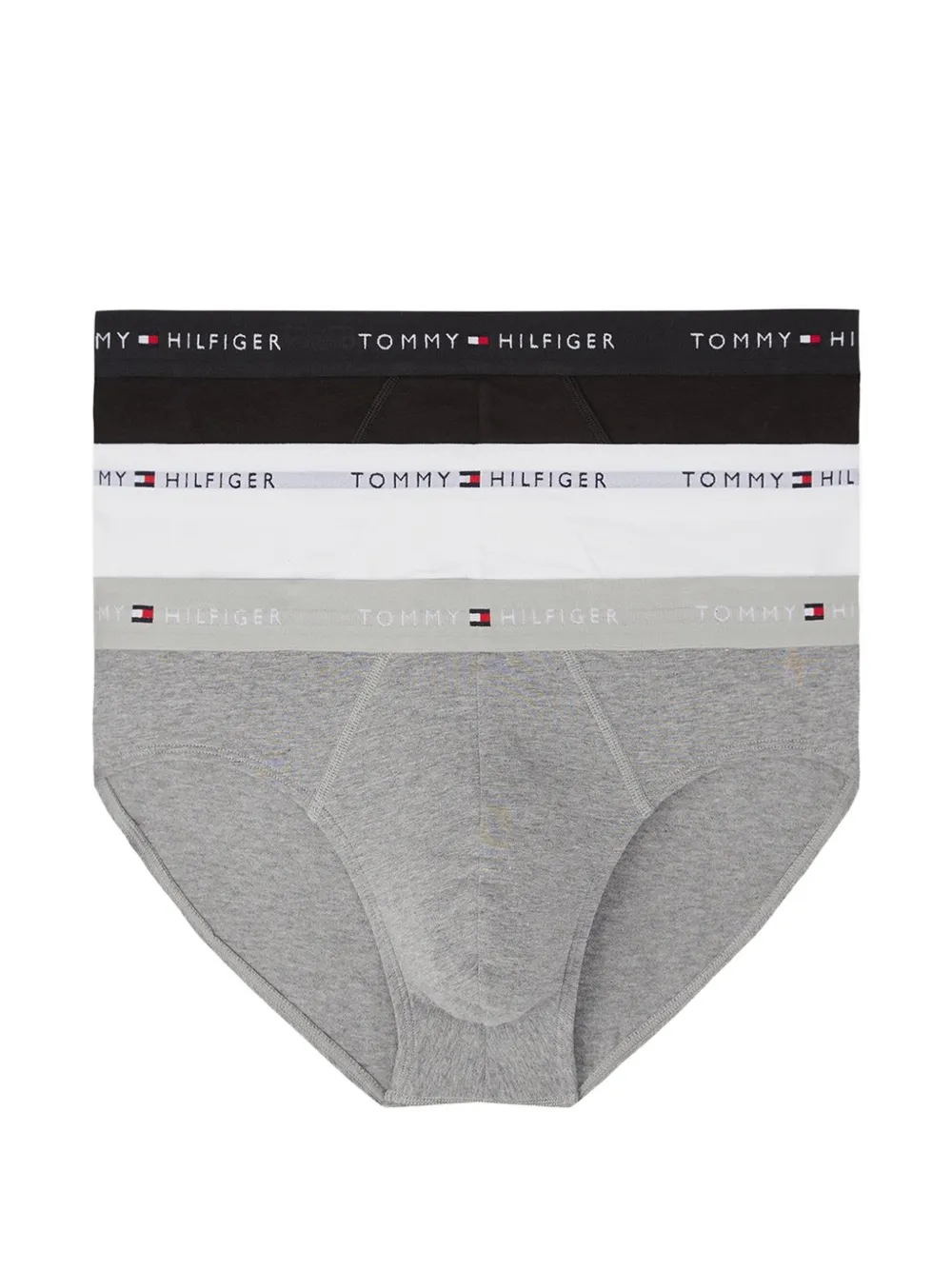 Tommy Hilfiger logo-waistband briefs (pack of three) - Grigio