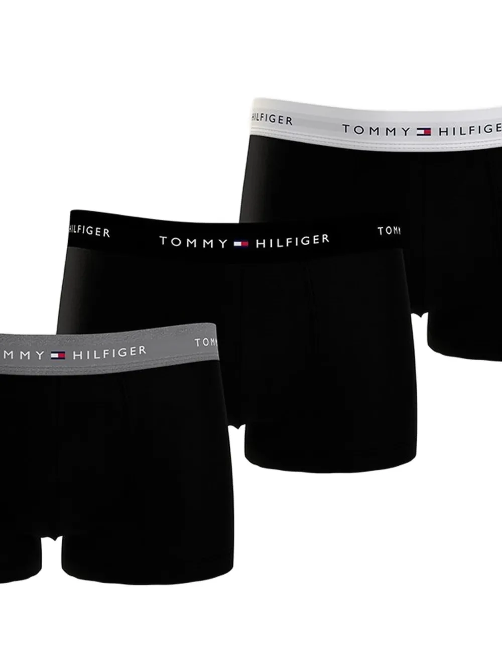 Tommy Hilfiger Drie boxershorts met logoband Zwart