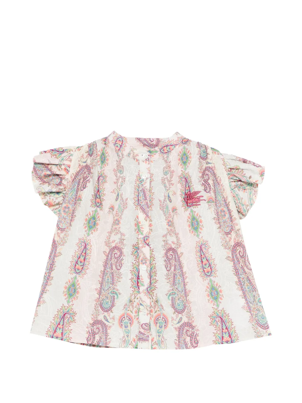 Etro Kids' Ruffled Paisley Blouse In Multi
