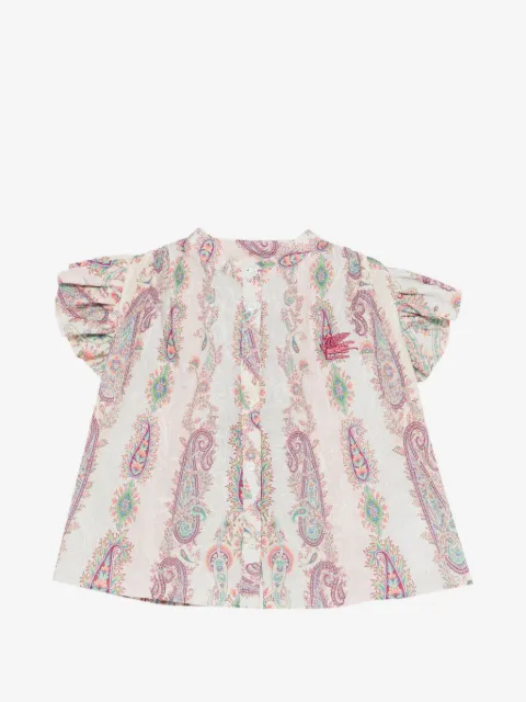 ETRO KIDS ruffled paisley blouse